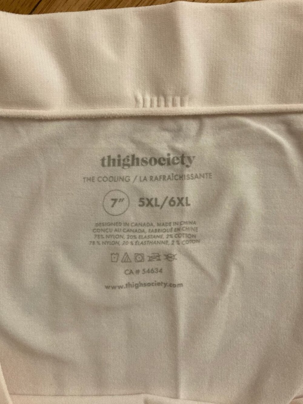 Thigh Society Cooling Short - Whisper size 5XL/6XL 7" - Picture 4 of 4